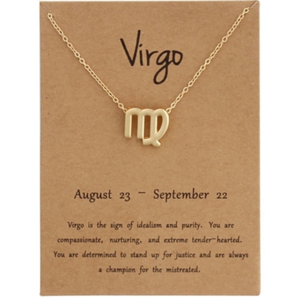 Zodiac Charm Pendant Necklace VIRGO - Picture 1 of 3